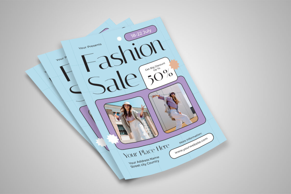 Sky Blue Fashion Sale Flyer-3