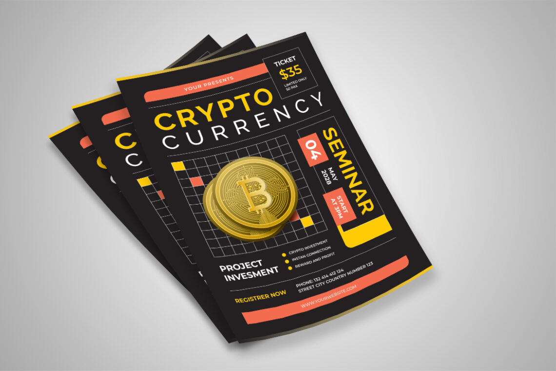 Black Orange Crypto Currency Seminar Flyer-3