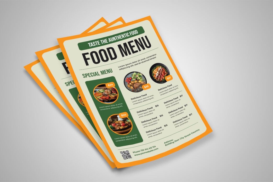 Aunthentic Special Food Menu Flyer-3