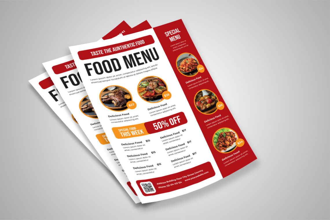 Taste Aunthentic Special Food Menu Flyer-3