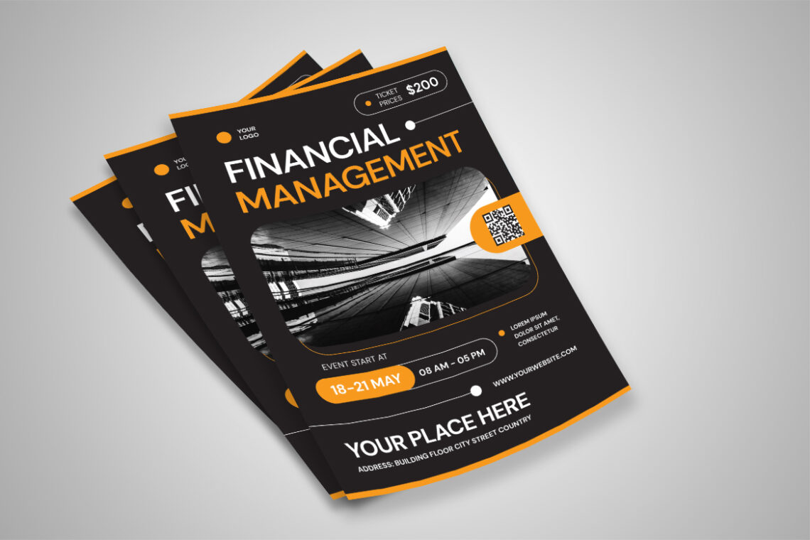 Black Orange Financial Management Flyer-3
