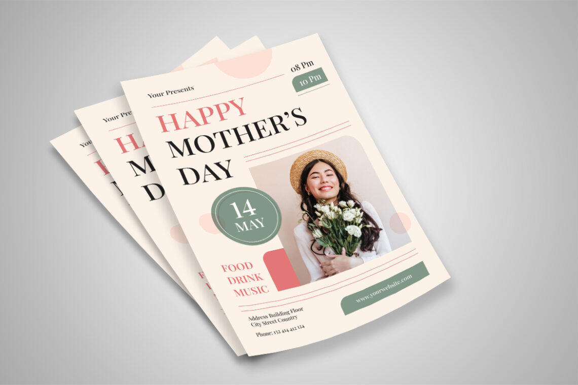Cream Pink Happy Mother Day Flyer-2