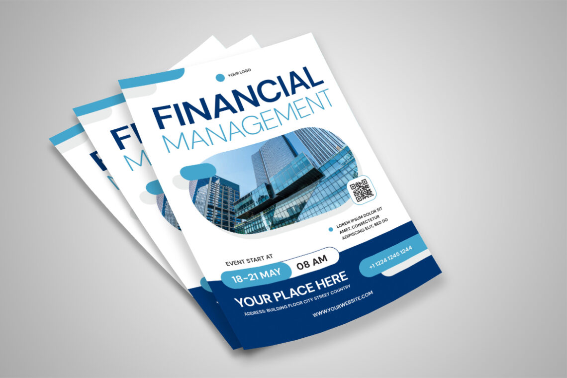 Sky Blue Green Financial Management Flyer-3