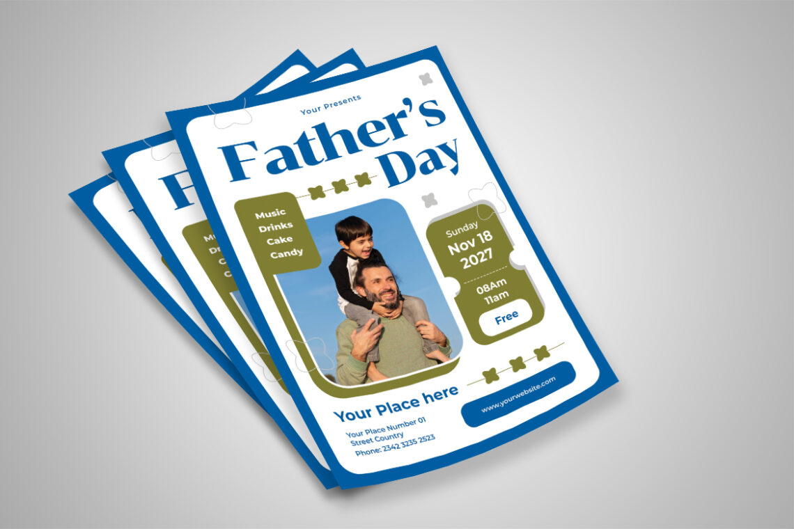 Green Blue Father Day Flyer-2
