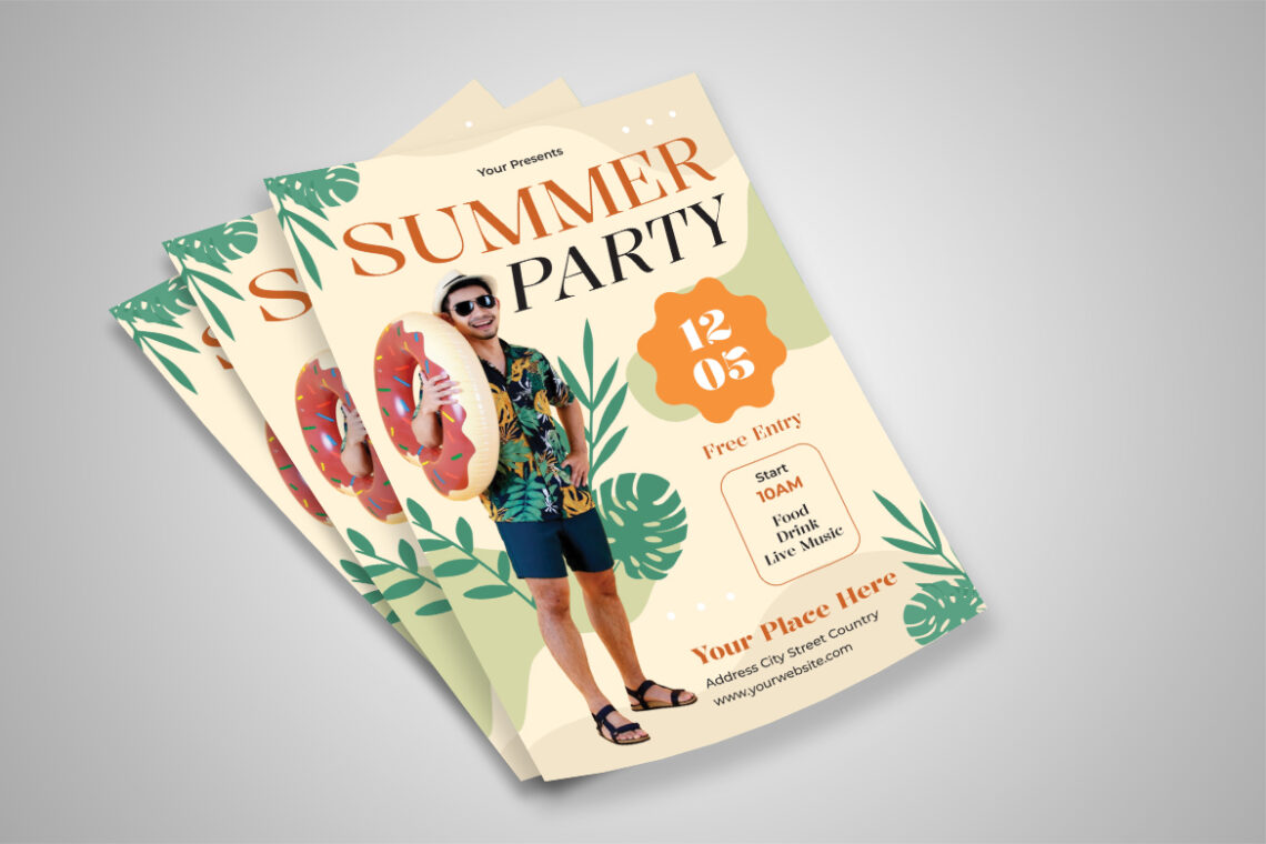 Cream Summer Party Flyer-2