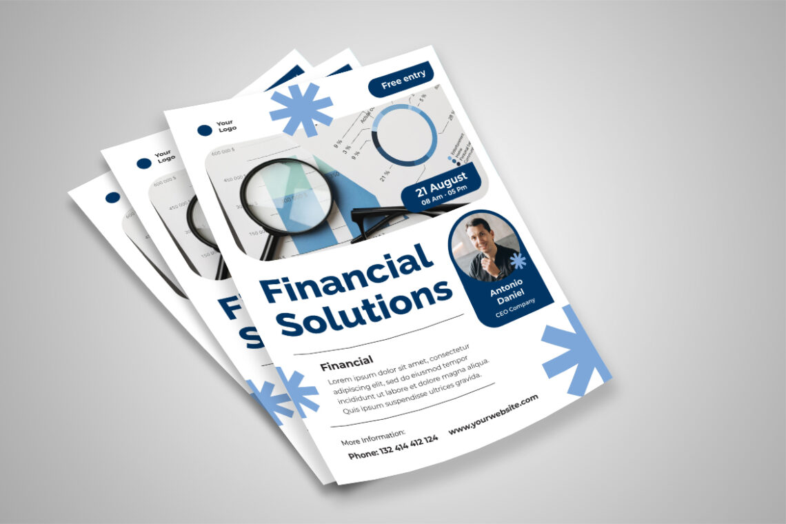 White Blue Financial Solution Flyer-3