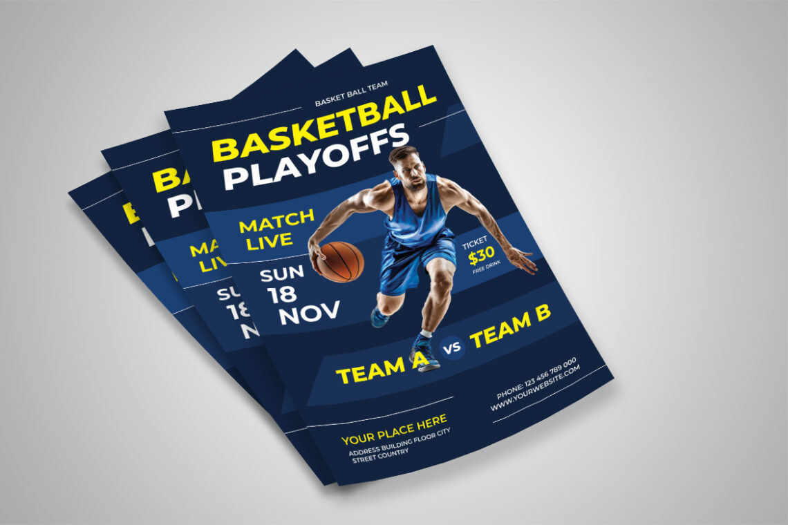 Basketball Playoffs Match Flyer-2