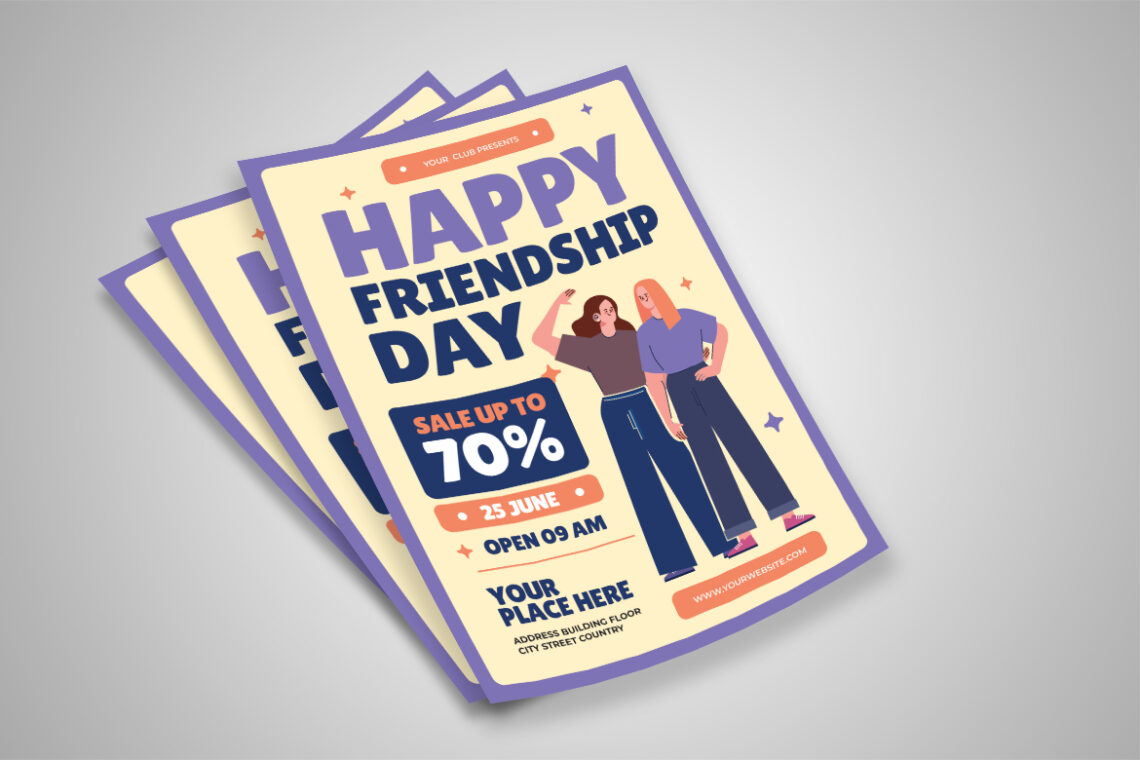 Happy Friendship Day Sale Flyer-2