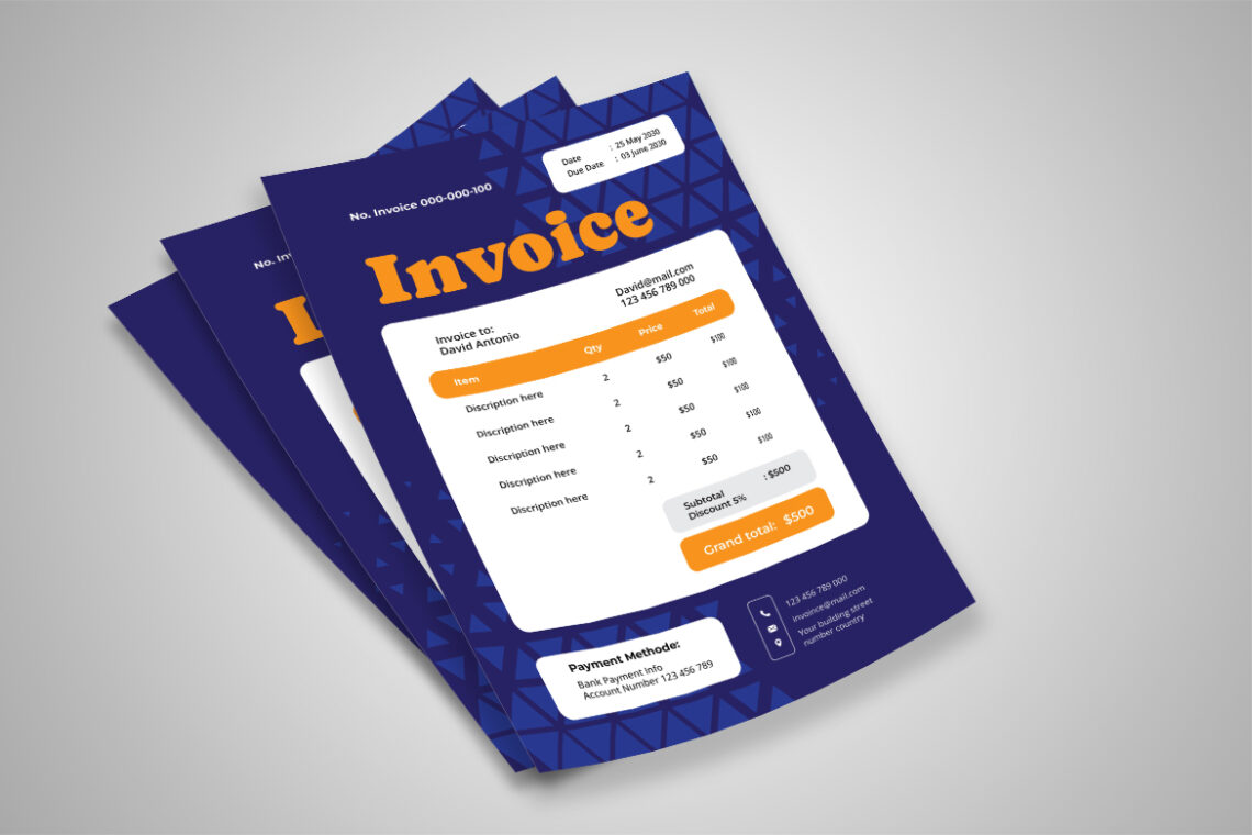 Navy Professional Business Invoice-2