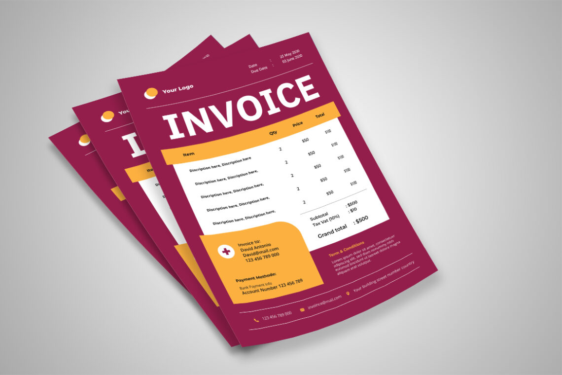Red Professional Business Invoice-2