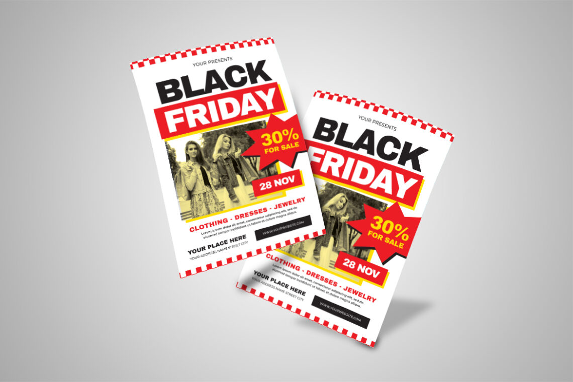 White Black Friday Sale Red Flyer-3