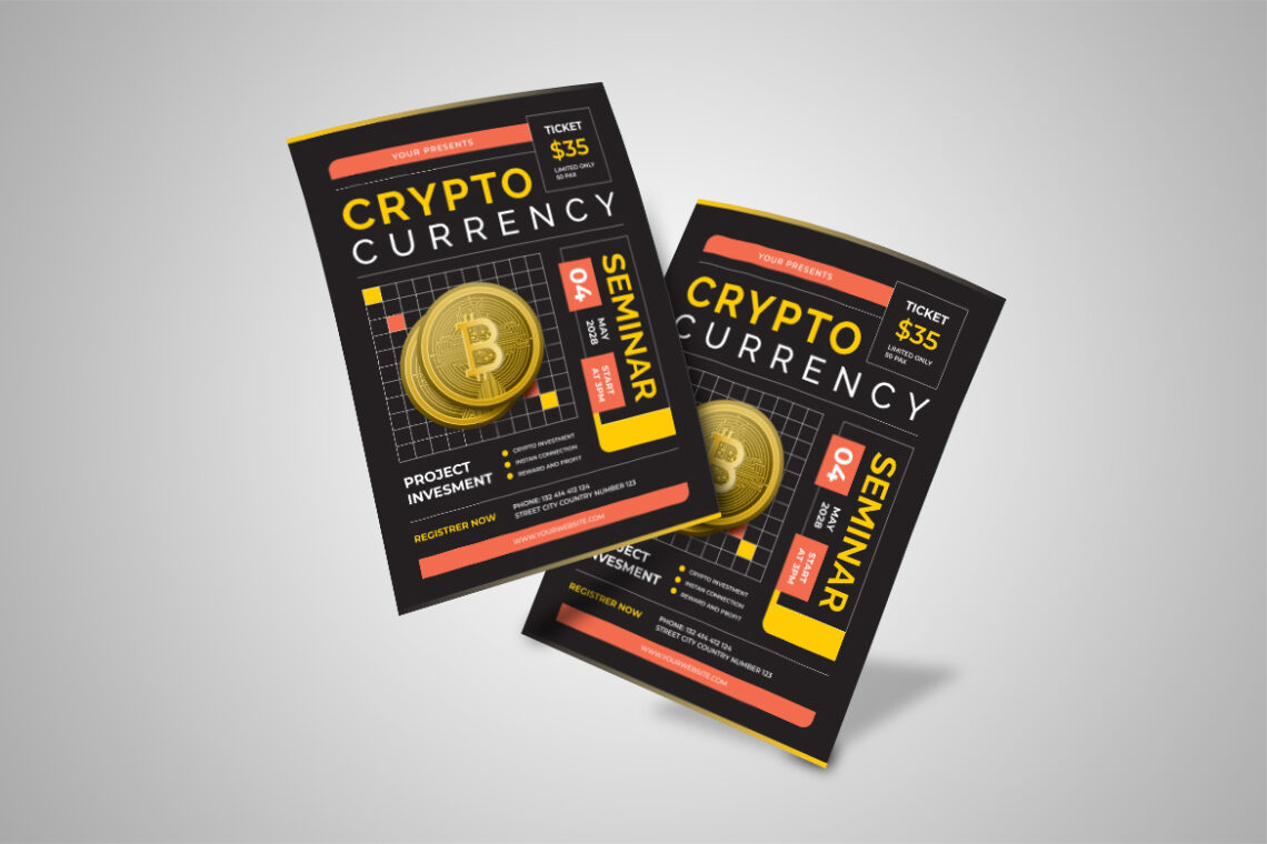 Black Orange Crypto Currency Seminar Flyer-4