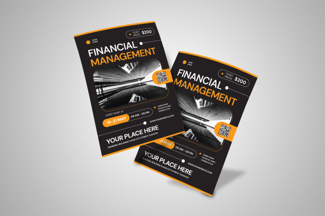Black Orange Financial Management Flyer-4