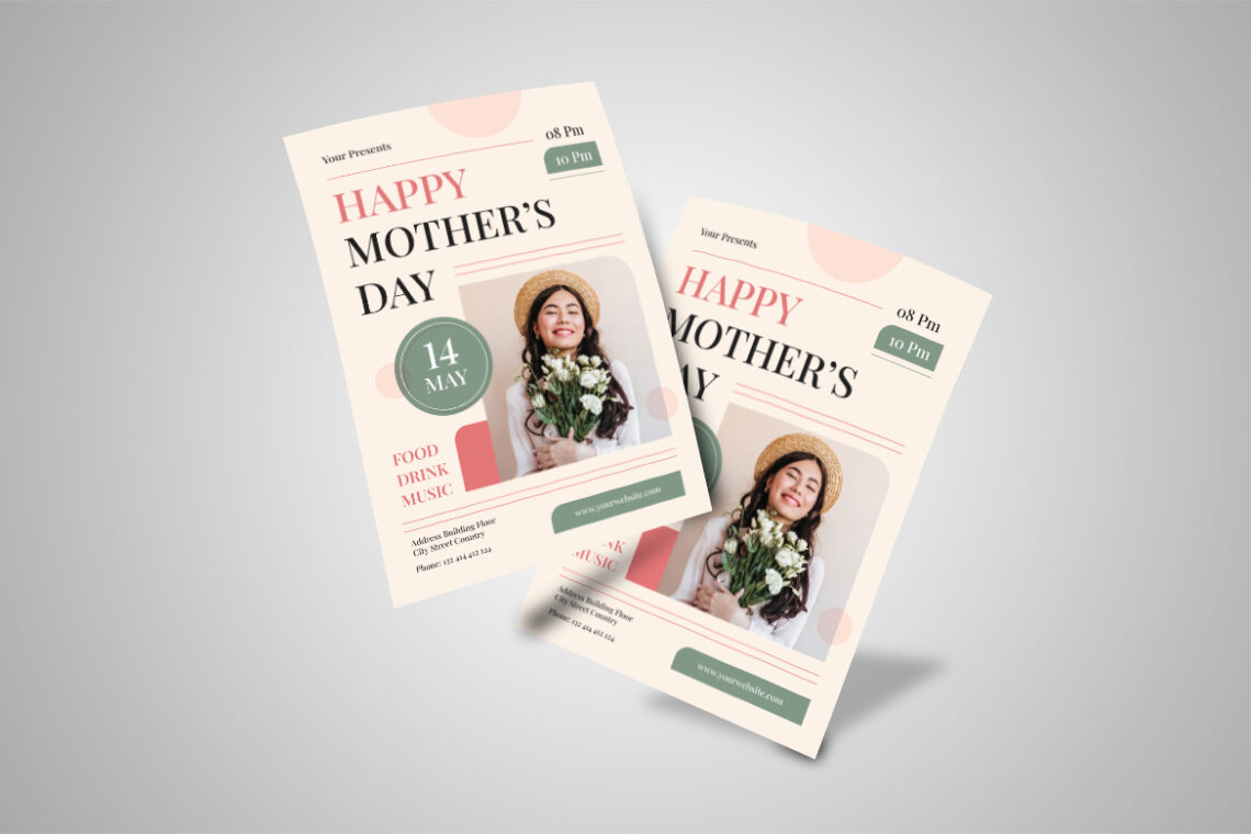Cream Pink Happy Mother Day Flyer-3