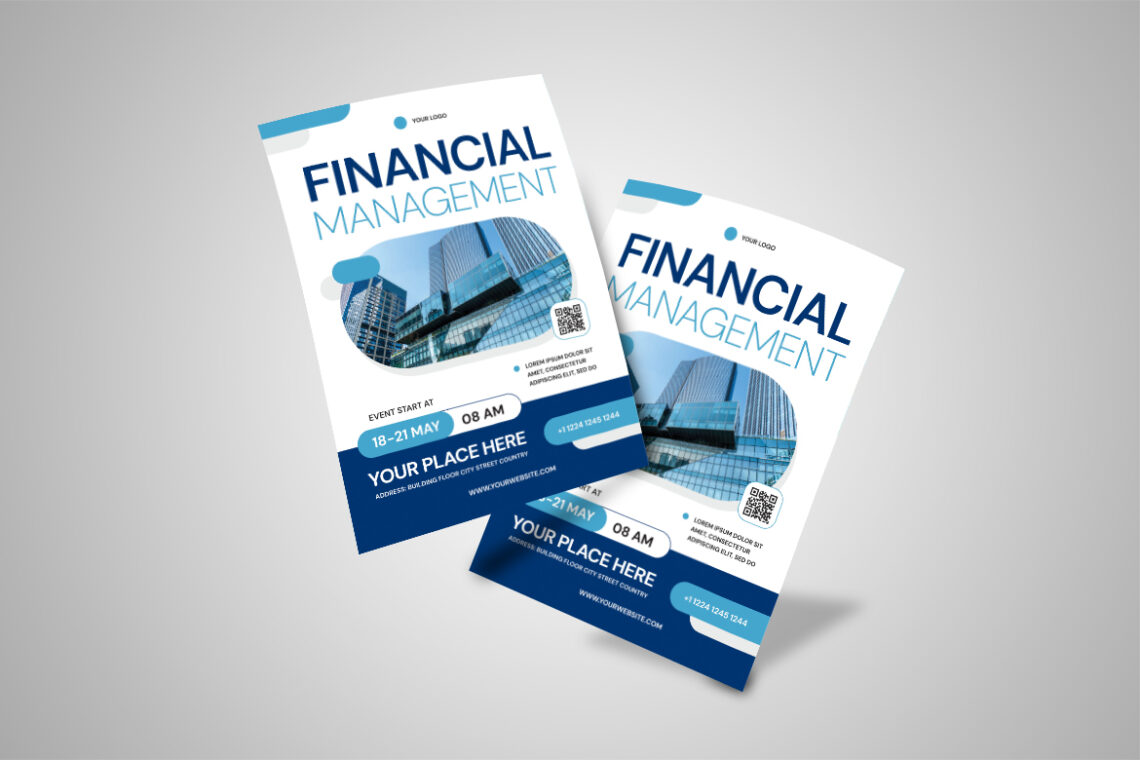 Sky Blue Green Financial Management Flyer-4