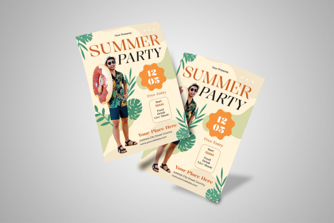 Cream Summer Party Flyer-3