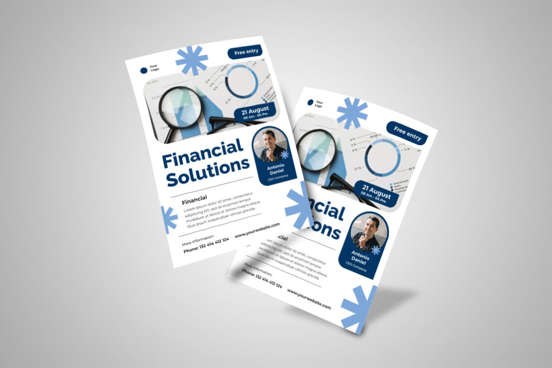 White Blue Financial Solution Flyer-4