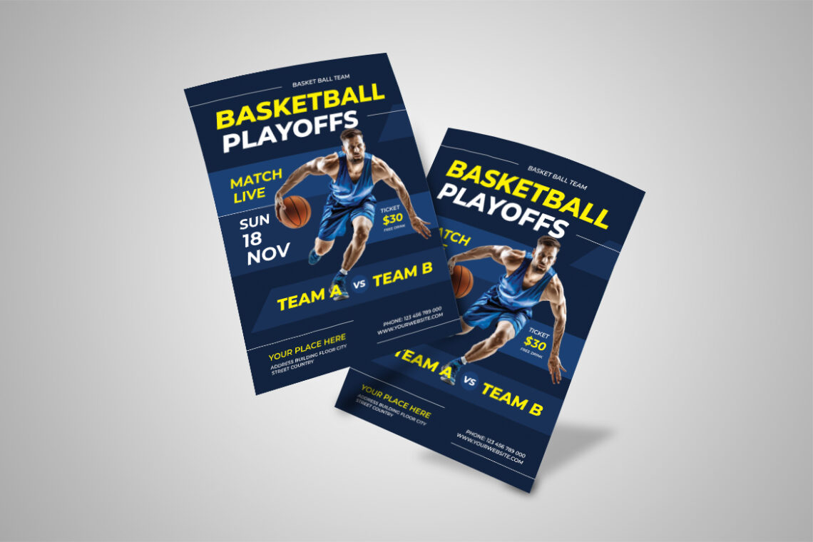 Basketball Playoffs Match Flyer-3