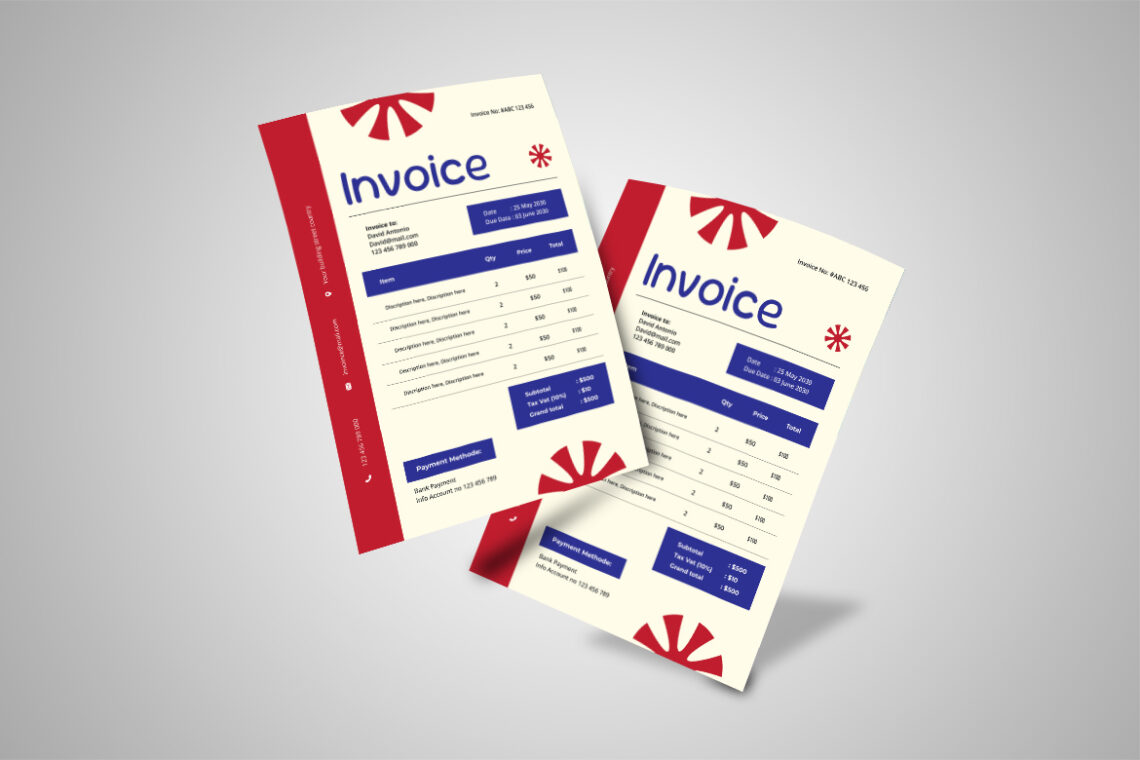 White Red Modern Business Invoice-3