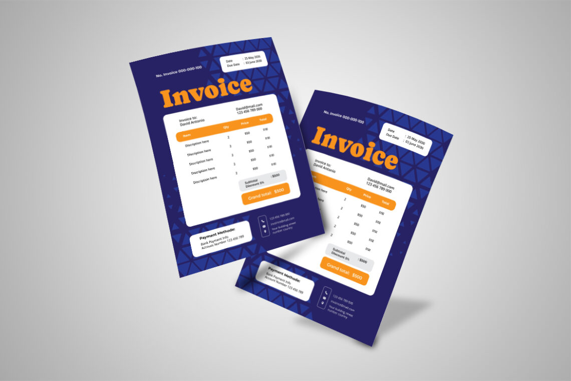 Navy Professional Business Invoice-3