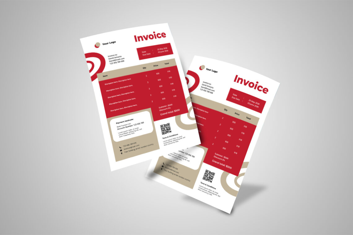 Red Modern Business Invoice-3