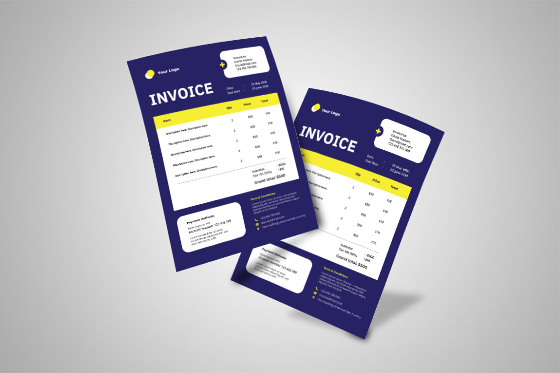 Navy Modern Business Invoice-3