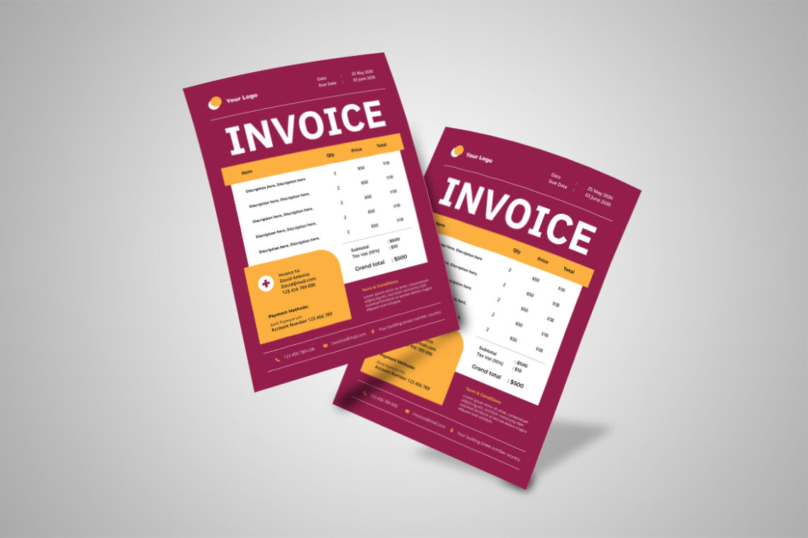 Red Professional Business Invoice-3