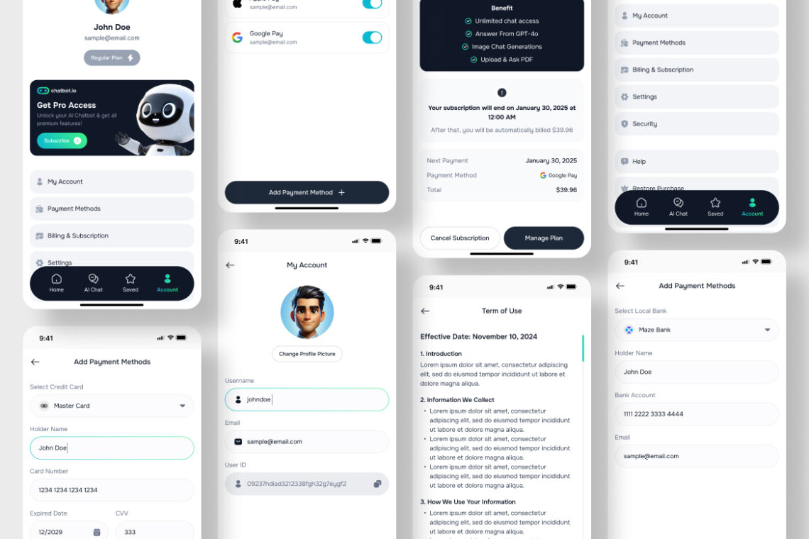 Ai Chat Bot Application Mobile UI KIT-3