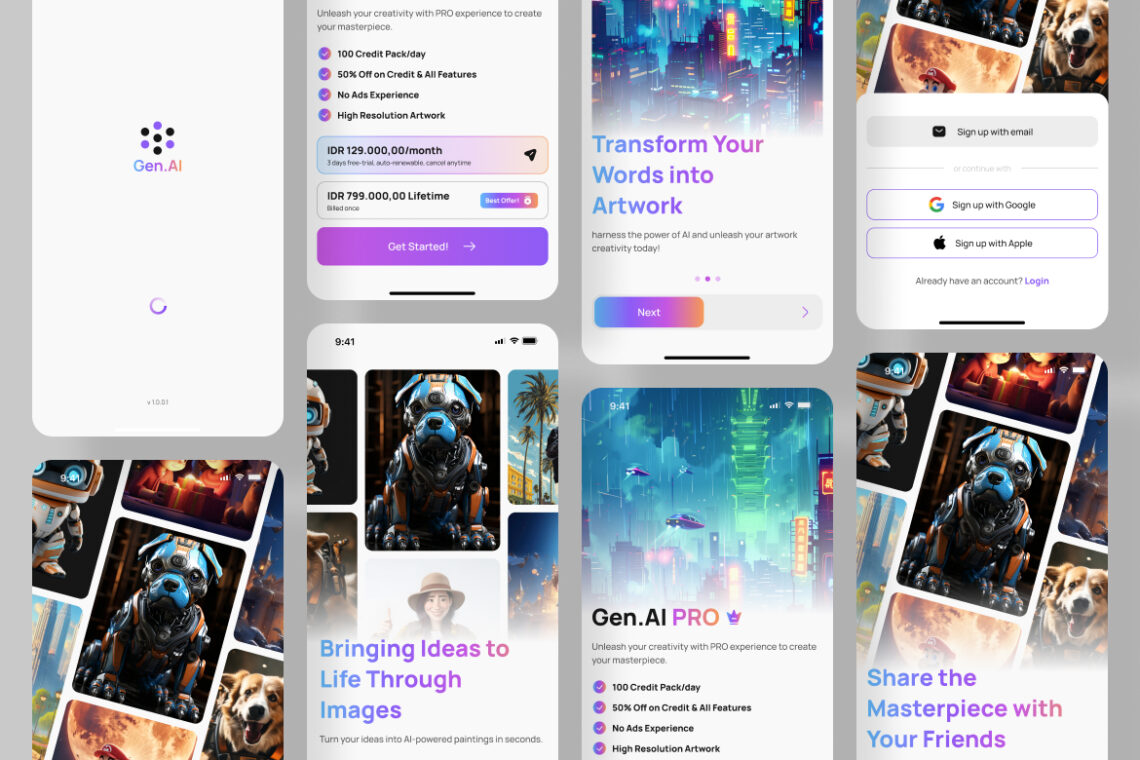 Ai Image Generator Application Mobile UI KIT-1