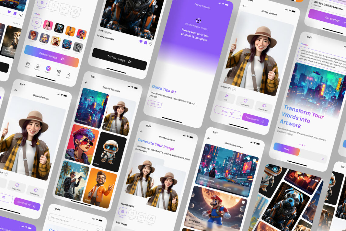 Ai Image Generator Application Mobile UI KIT-2