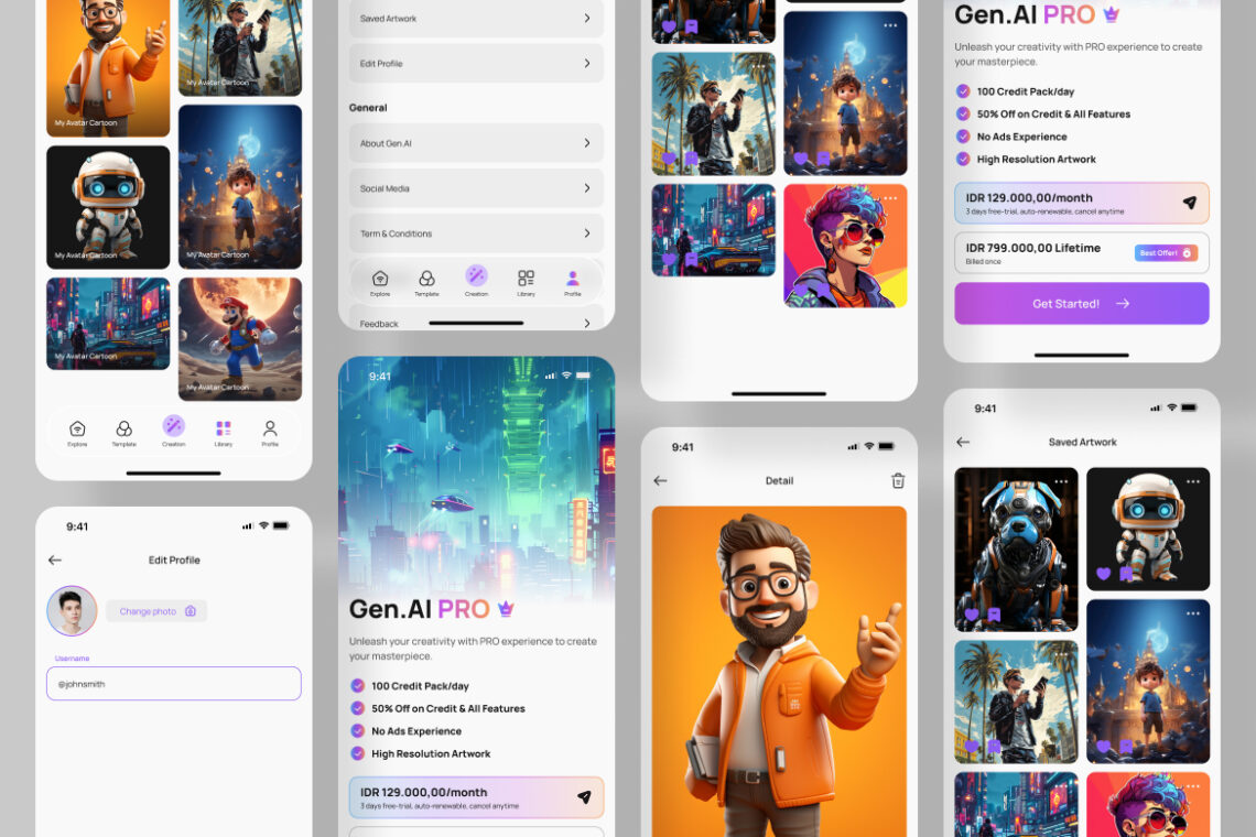 Ai Image Generator Application Mobile UI KIT-3