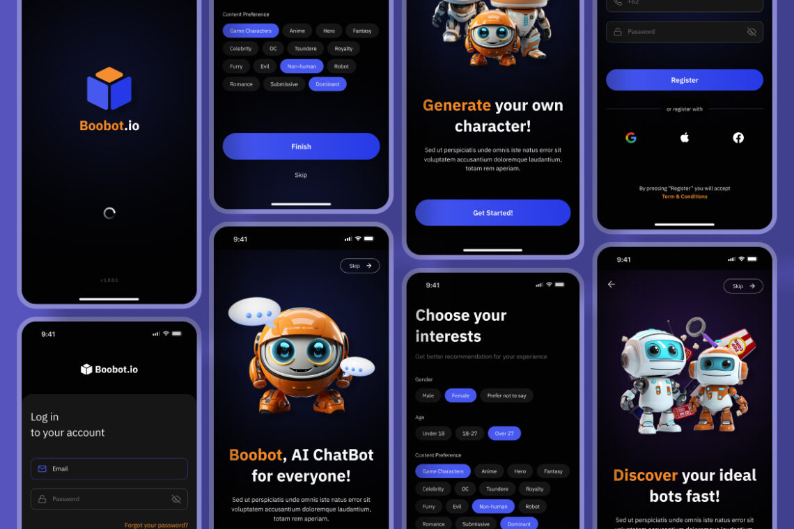Ai Character Application Mobile UI KIT-1