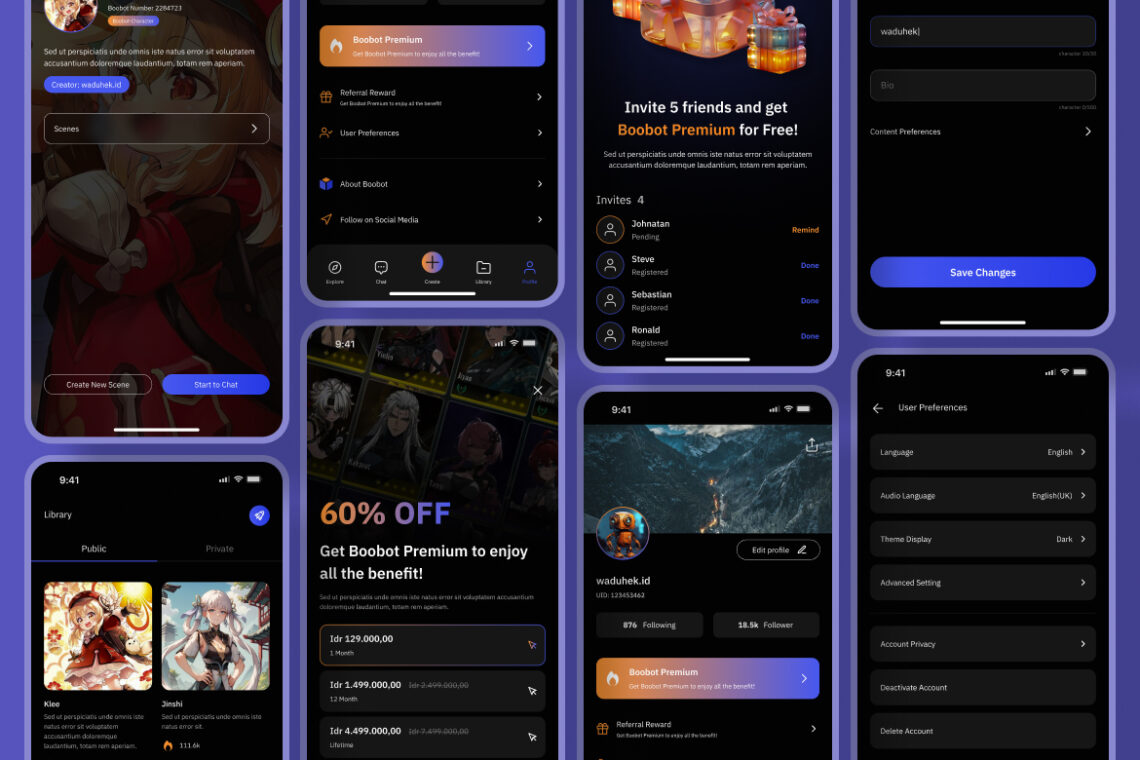 Ai Character Application Mobile UI KIT-3