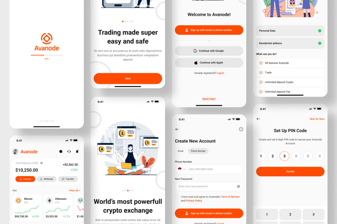 Crypto Exchange Application Mobile UI KIT-1