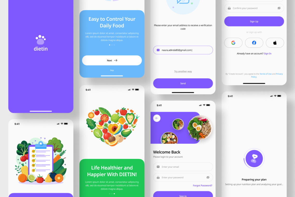 Diet Planner Application Mobile UI KIT-1