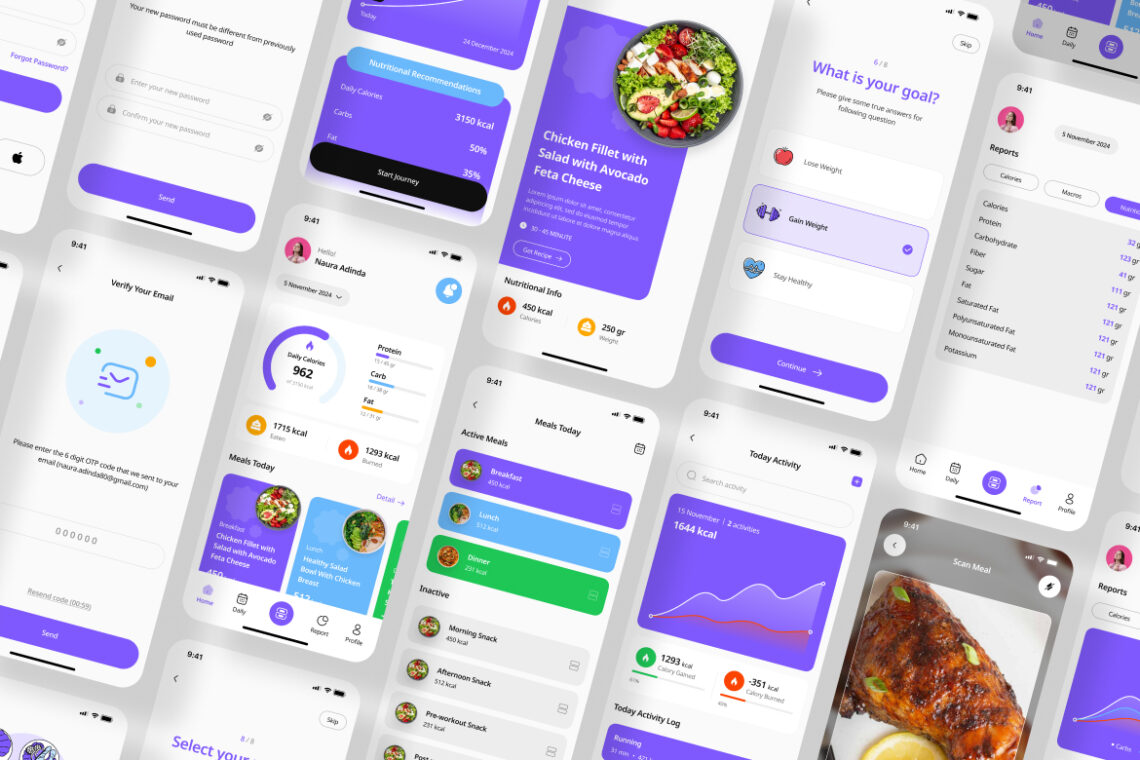 Diet Planner Application Mobile UI KIT-2