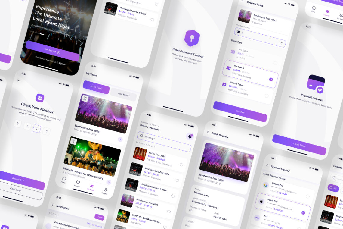 Event Booking Application Mobile UI KIT-2