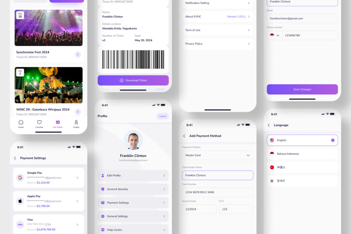 Event Booking Application Mobile UI KIT-3