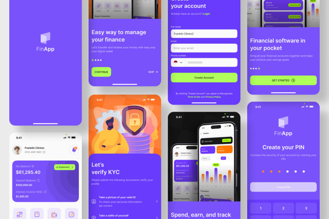 Finance Application Mobile UI KIT-1