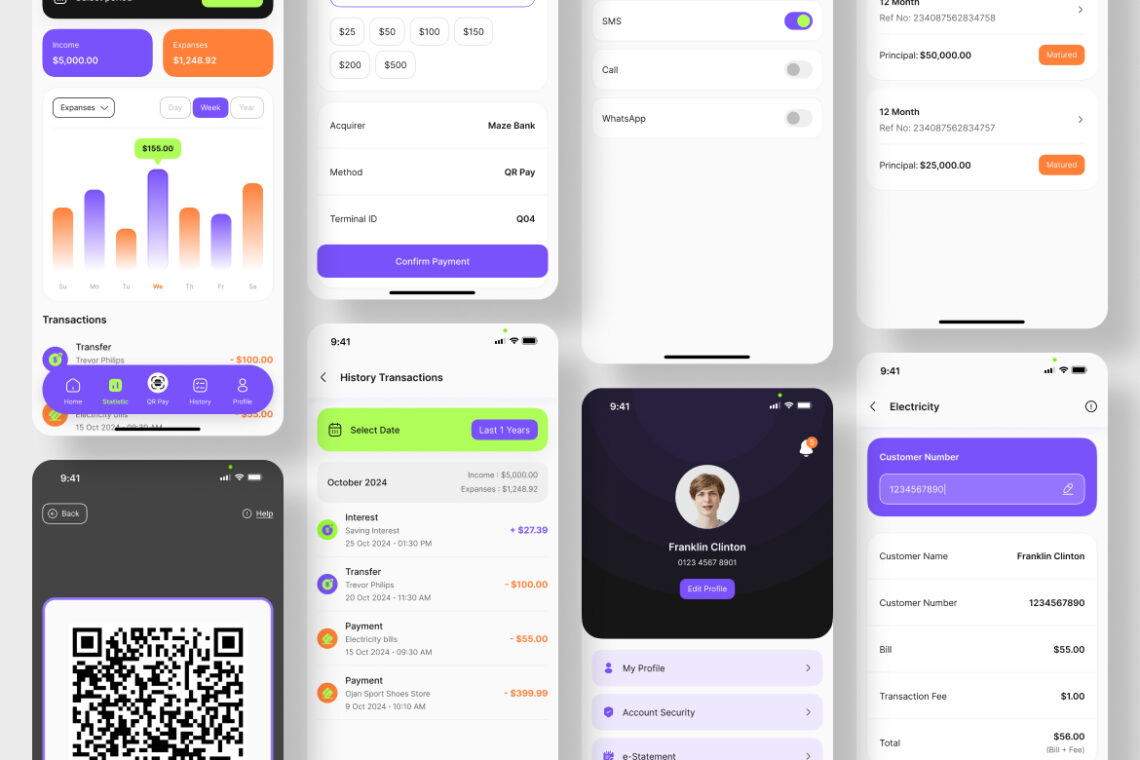Finance Application Mobile UI KIT-3