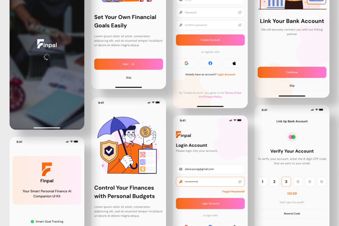 Finance Planner Application Mobile UI KIT-1