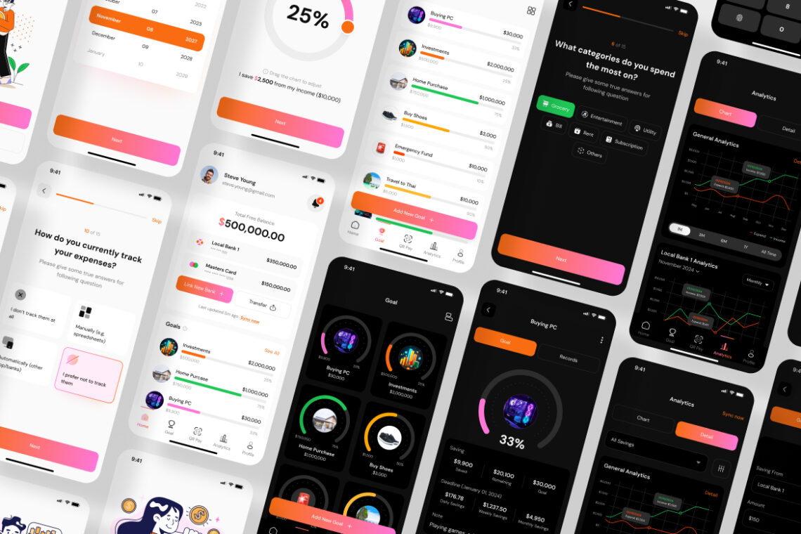 Finance Planner Application Mobile UI KIT-2