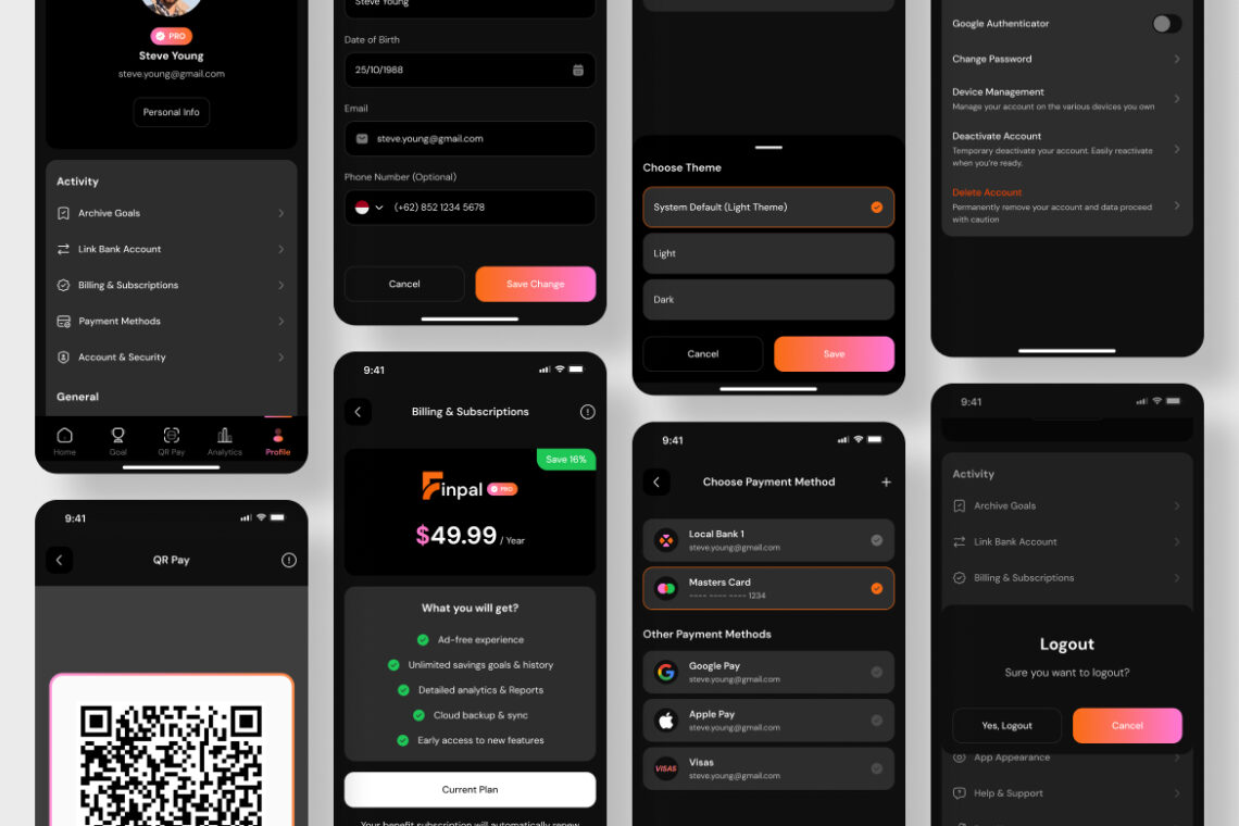 Finance Planner Application Mobile UI KIT-3