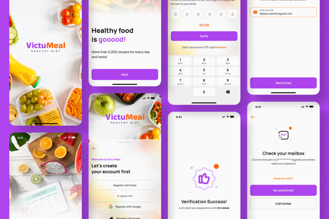 Healthy Diet Application Mobile UI KIT-1