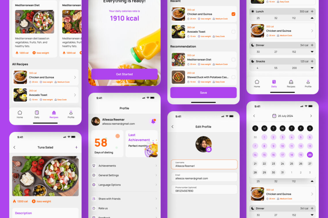 Healthy Diet Application Mobile UI KIT-3
