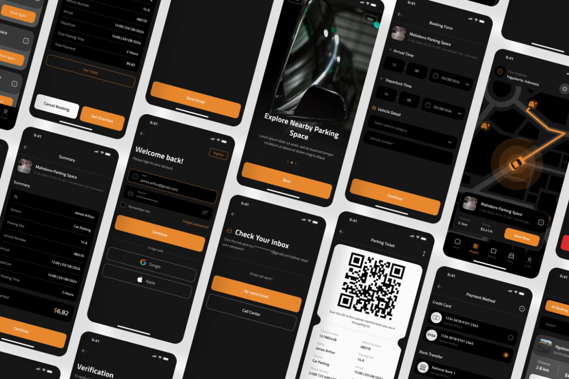 Parking Application Mobile UI KIT-2