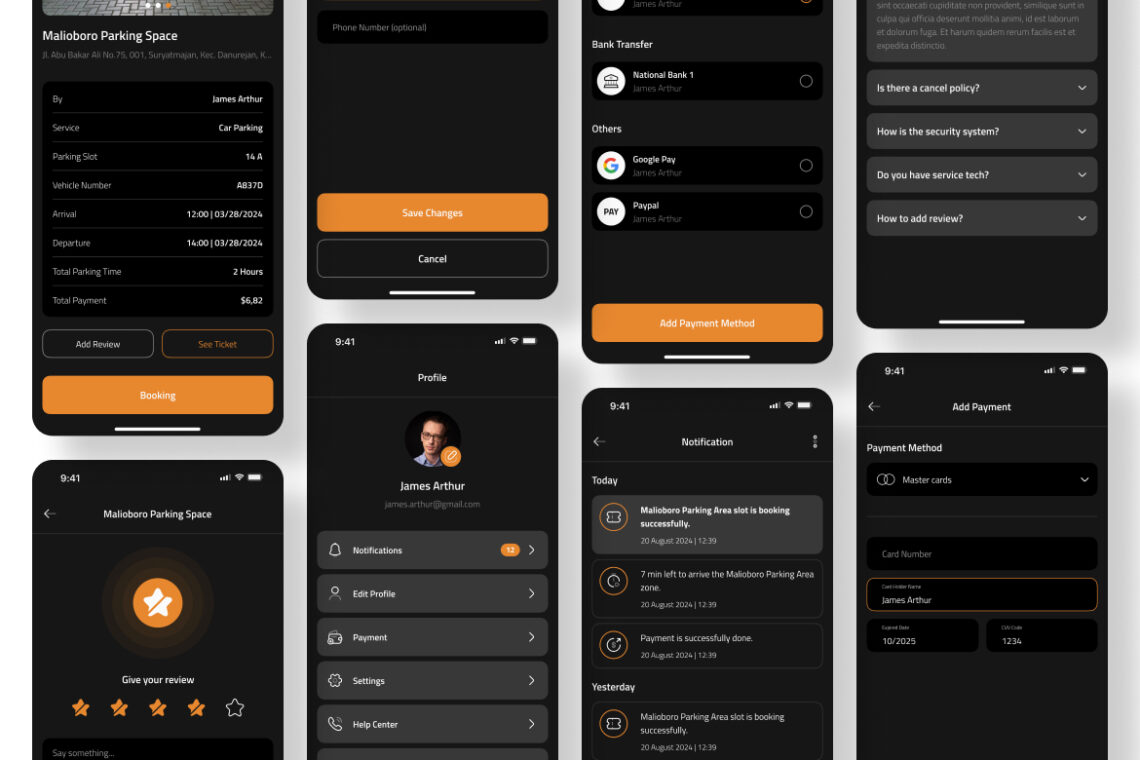 Parking Application Mobile UI KIT-3