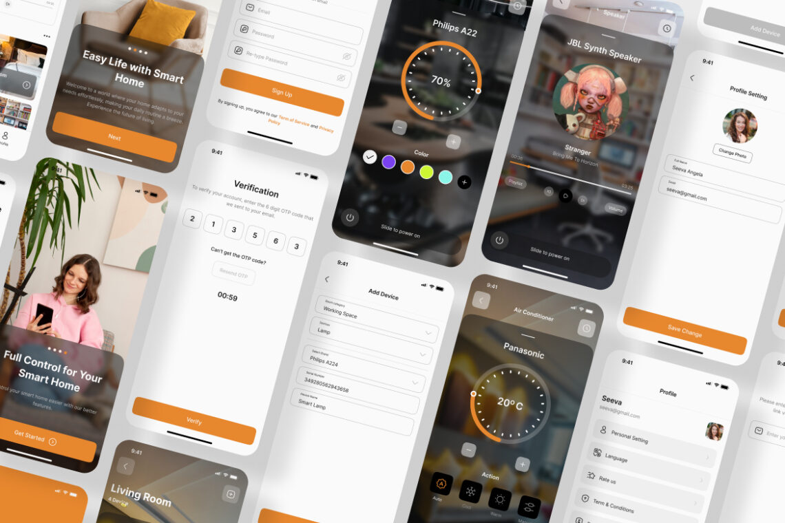 Smart Home Application Mobile UI KIT-2
