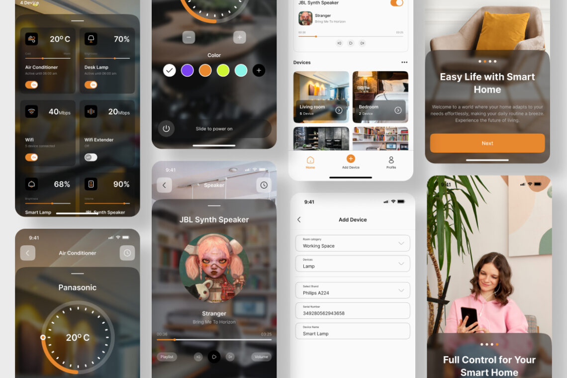 Smart Home Application Mobile UI KIT-3