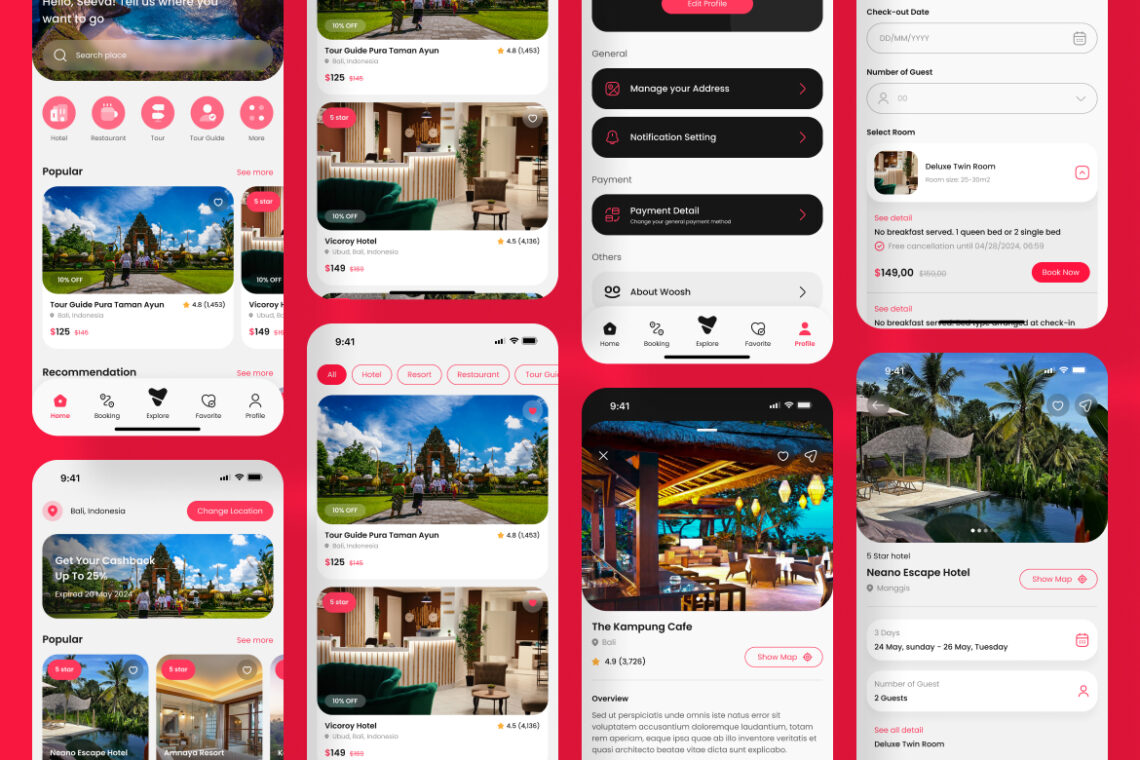Travel Booking Application Mobile UI KIT-3